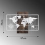 Wallity World Map With Compass - Silver